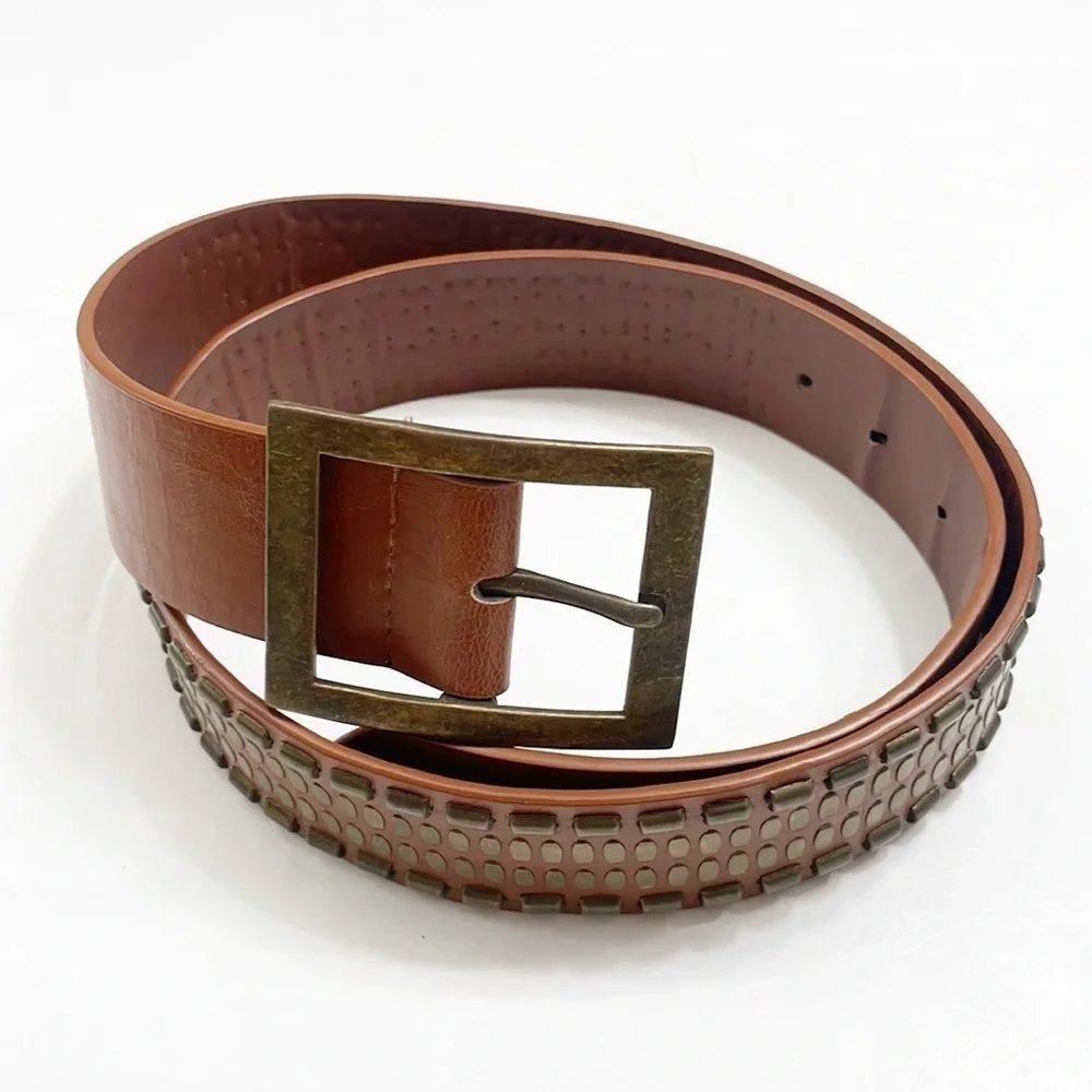 Brown studded belt